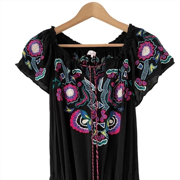 PARKER Tammy Embroidered Smocked-waist Mini Dress - Picture 5 of 8